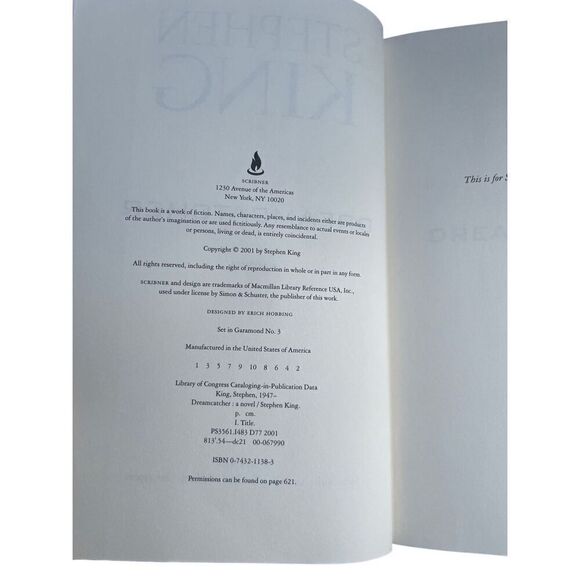 The Dream Catcher Hard Cover By Stephen King 1st Edition-Fine Condition - Picture 12 of 12